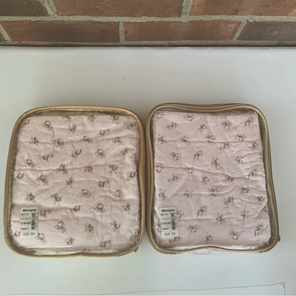2 Packs Vintage Luxe Standard Sham Floral 2 Sham Each Pack 4 Total 100% cotton